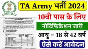 TA Army Bharti 2024: टीए आर्मी भर्ती का नोटिफिकेशन जारी, जल्दी आवेदन करें